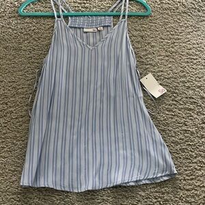 White an blue tripped blouse. Size small